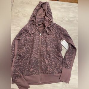 Athleta Triumph Purple Patterned Hoodie